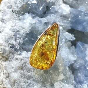 Bague Ambre et Argent