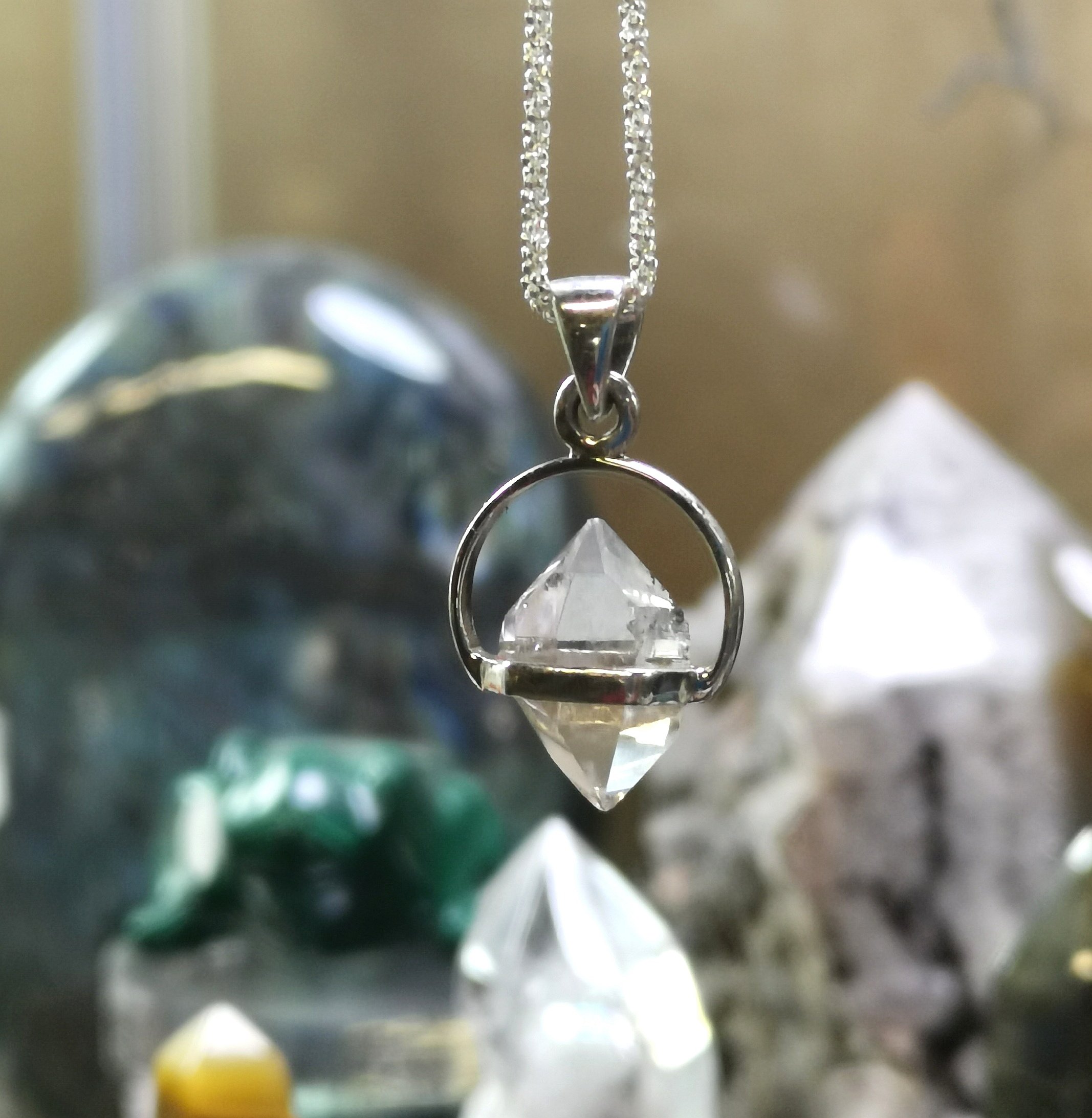 Collier Diamant de Herkimer et Argent 925 – Image 2