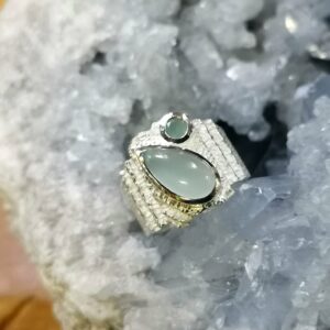 Bague Calcédoine et Argent 925