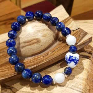Bracelet '' Cœur '' Lapis Lazuli