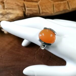 Bague Opale de Feu, Argent 925