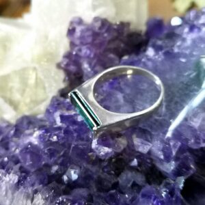 Bague Tourmaline Verte et Argent