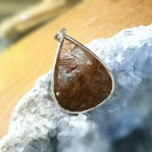 Pendentif en Quartz Rutile et Argent