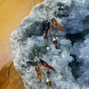 Boucles d'oreilles en Ambre et 3