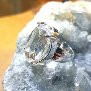 Bague  Cristal de Roche et Argent