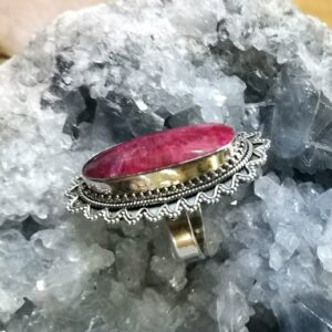 Bague en Rubis brut et Argent 925
