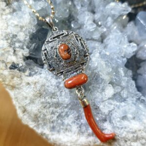 Collier en Corail et Argent 925
