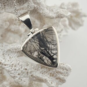 Collier en Quartz Tourmaline et Argent 925