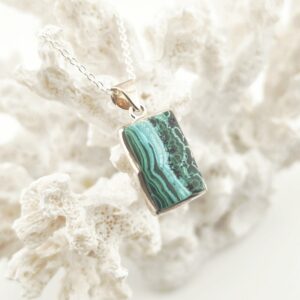 Collier en Chrysocolle et Argent 925