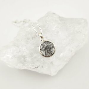 Collier en Quartz Tourmaline et Argent 925