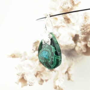 Collier en Chrysocolle Malachite et Argent 935
