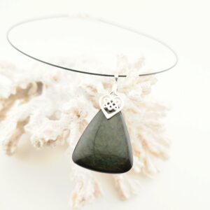 Collier en Obsidienne Mantogochol et Argent 925.